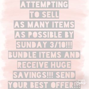 ATTEMPTING TO CLEAN OUT CLOSET BY SUNDAY 3/10/19!!